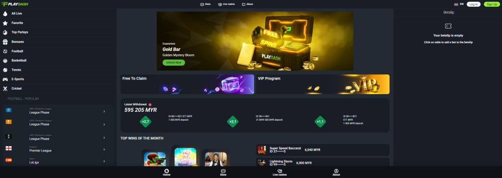Playdash – Modern Online Casino Malaysia with Huge Game Variety